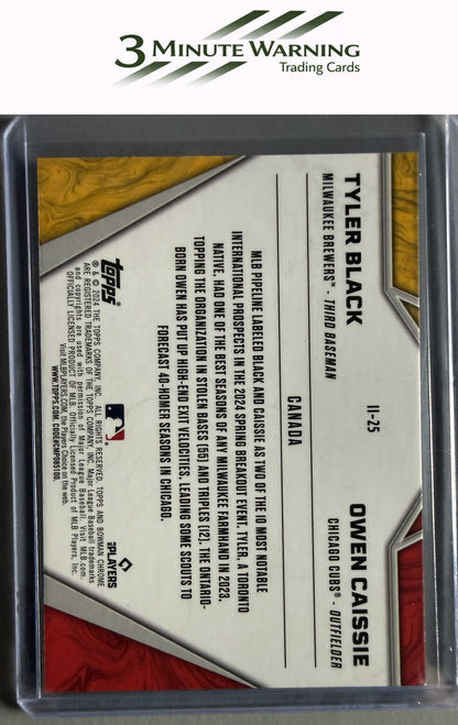 2024 Bowman Chrome #II-25 Tyler Black / Owen Caissie International Impact