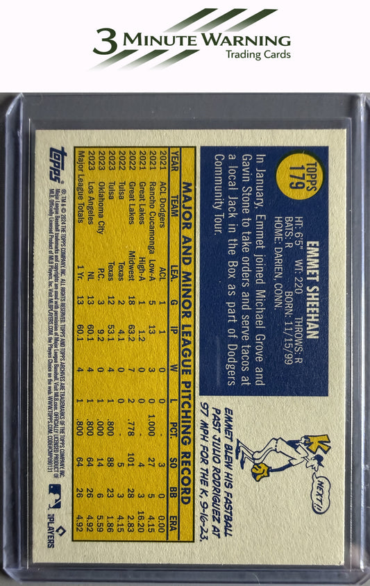 2024 Topps Archives #179 Emmet Sheehan