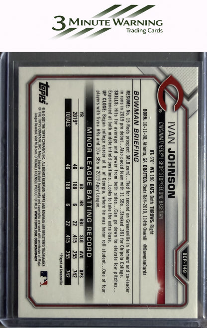 2021 Bowman #BCP-149 Ivan Johnson Chrome Prospects Mojo Refractor