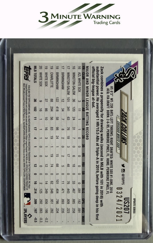 2021 Topps Update #US207 Zack Collins Gold #/2021
