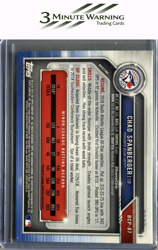 2019 Bowman #BP-87 Chad Spanberger Prospects