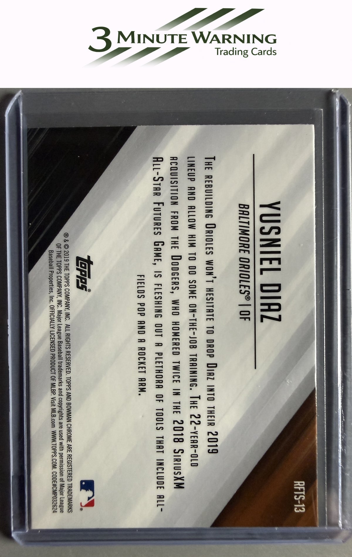 2019 Bowman #RFTS-13 Yusniel Diaz Ready for the Show