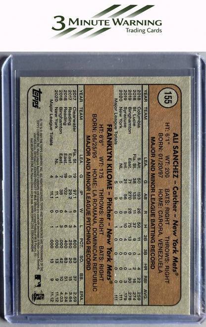 2021 Topps Heritage #155 Mets 2021 Rookie Stars (Ali Sanchez / Franklyn Kilome) RS, RC