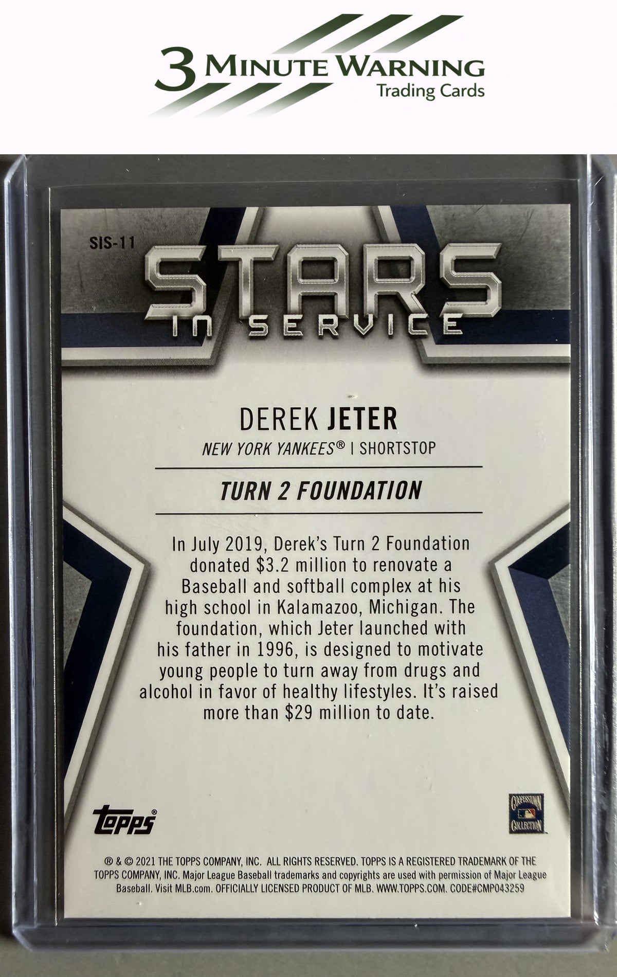 2021 Topps #SIS-11 Derek Jeter Stars in Service