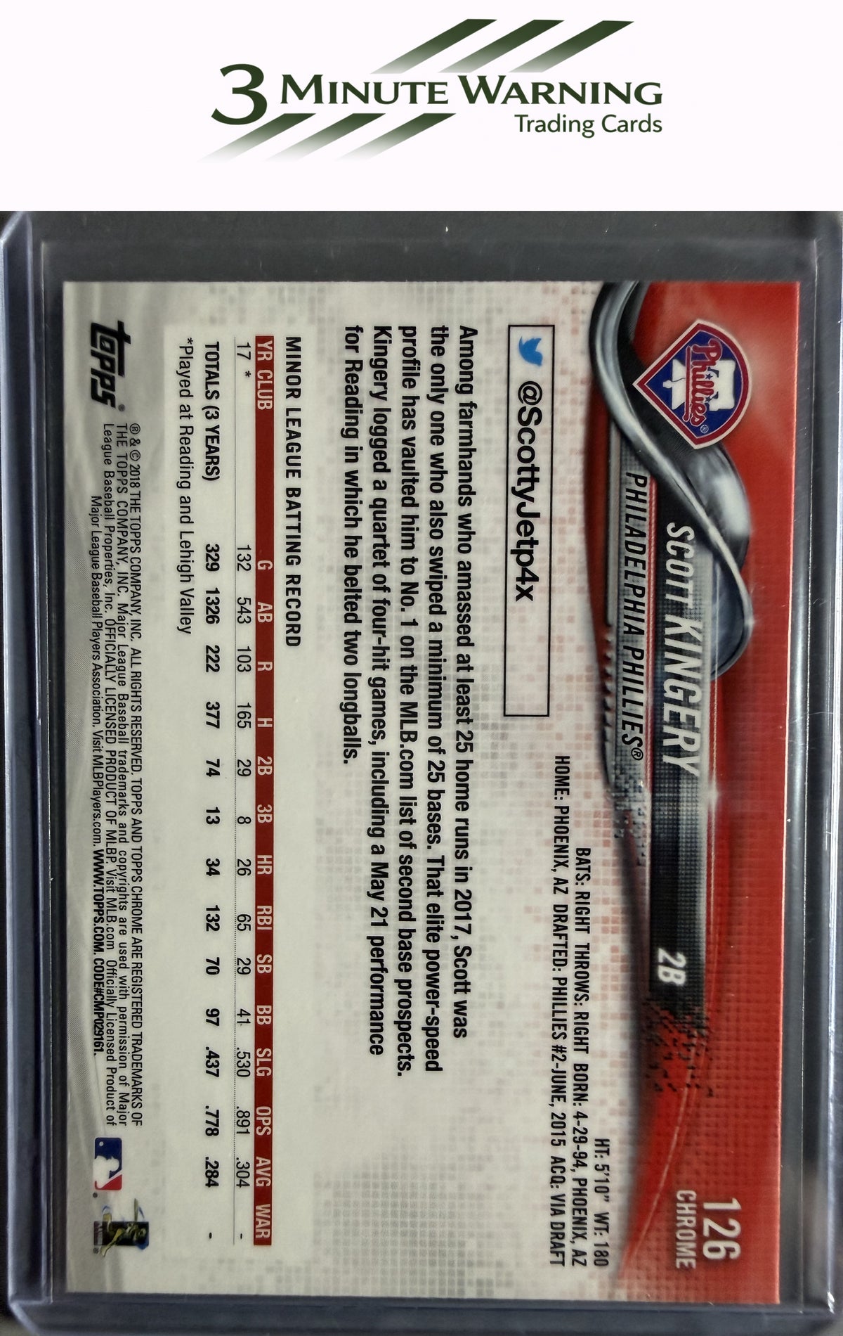 2018 Topps Chrome Update #HMT24 Scott Kingery