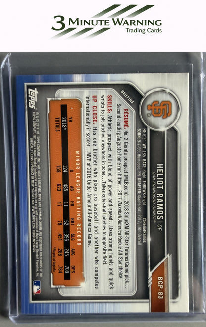2019 Bowman #BCP-83 Heliot Ramos Chrome Prospects