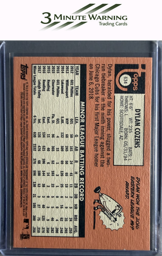 2018 Topps Heritage #634 Dylan Cozens