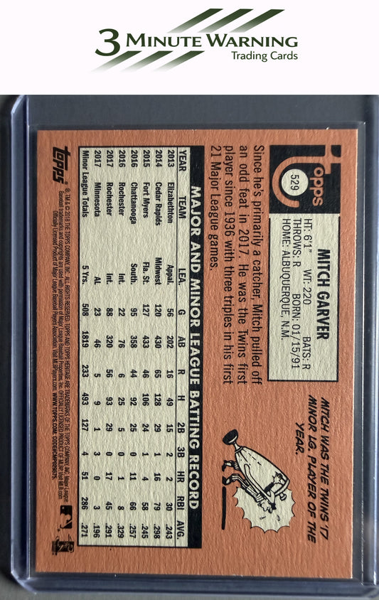 2018 Topps Heritage #529 Mitch Garver