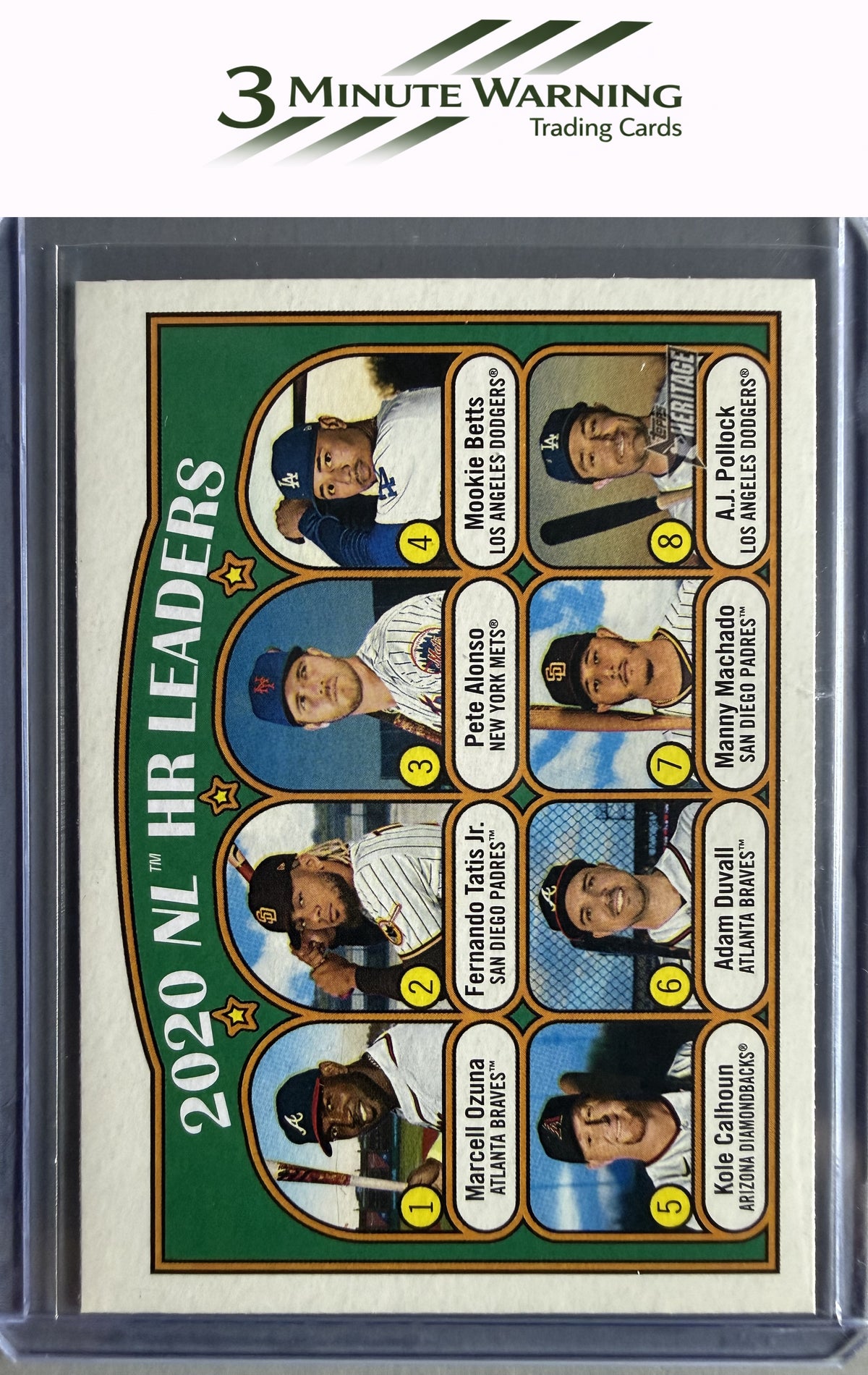 2021 Topps Heritage #89 2020 NL HR Leaders