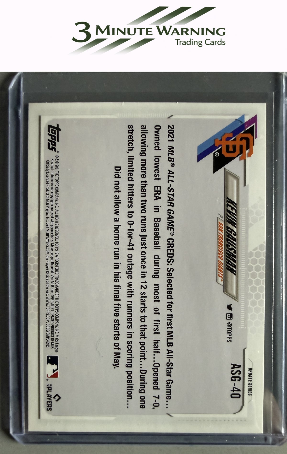 2021 Topps Update #ASG-40 Kevin Gausman 2021 MLB All-Stars