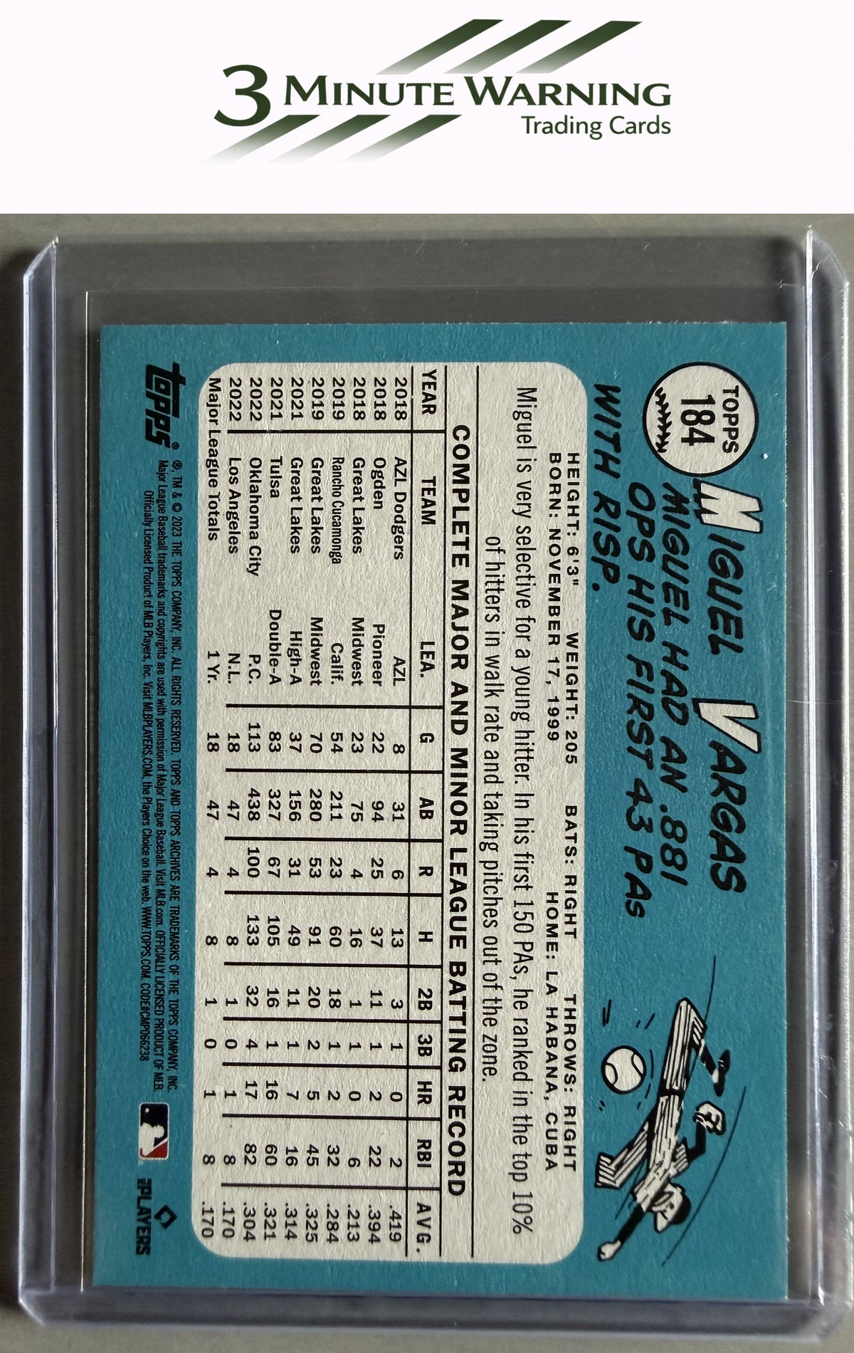 2023 Topps Archives #184 Miguel Vargas
