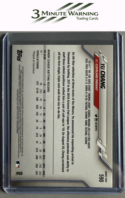 2020 Topps #590 Yu Chang