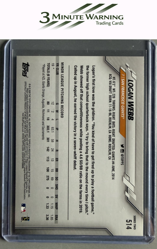 2020 Topps #514 Logan Webb