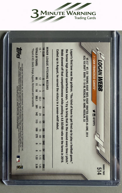 2020 Topps #514 Logan Webb