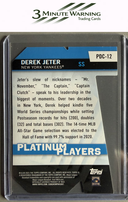 2021 Topps #PDC-12 Derek Jeter Platinum Players Die Cut