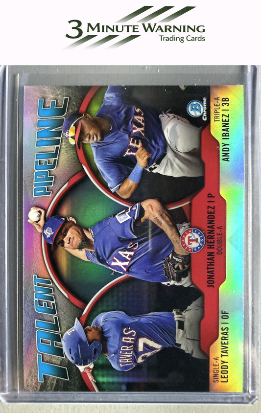 2019 Bowman #TP-TEX Leody Taveras / Jonathan Hernandez / Andy Ibanez Talent Pipeline