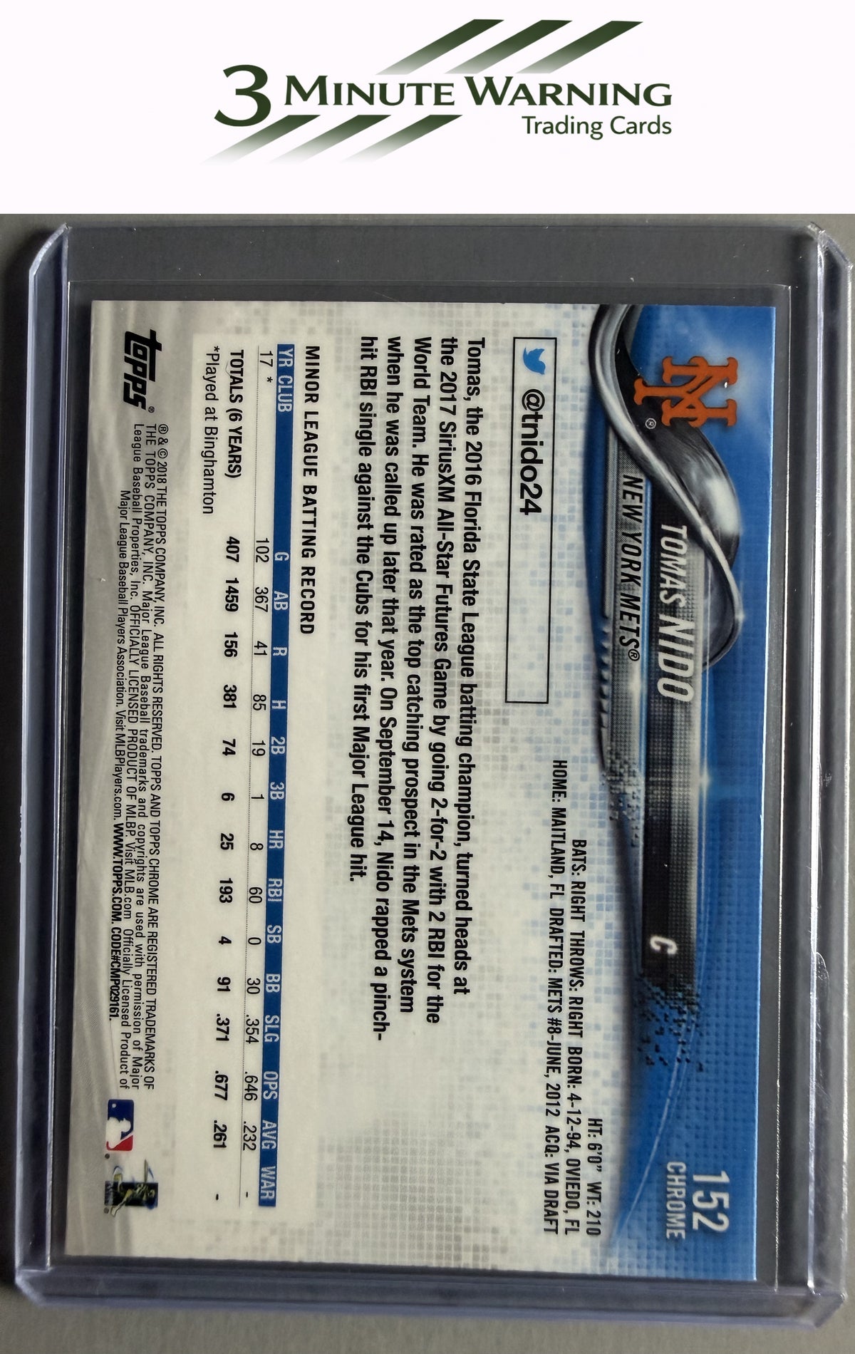 2018 Topps Chrome #152 Tomas Nido