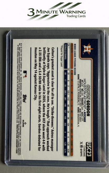 2025 Topps Chrome Update #USC23 Colton Gordon