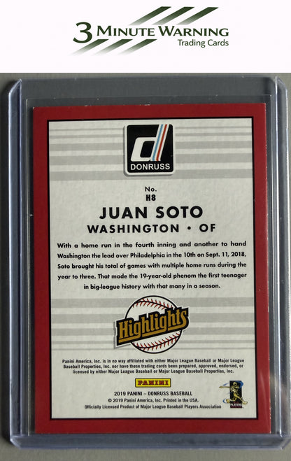 2019 Donruss #H8 Juan Soto Highlights Pink Fireworks