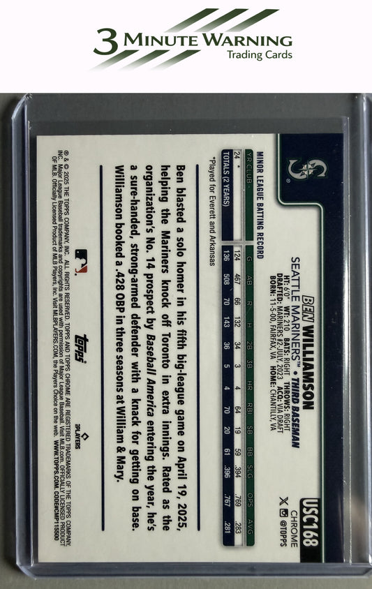 2025 Topps Chrome Update #USC168 Ben Williamson