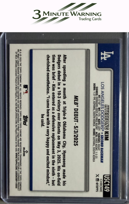 2025 Topps Chrome Update #USC149 Hyeseong Kim