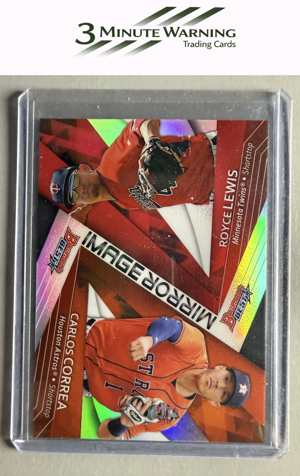 2017 Bowman's Best #MI-20 Carlos Correa / Royce Lewis Mirror Image