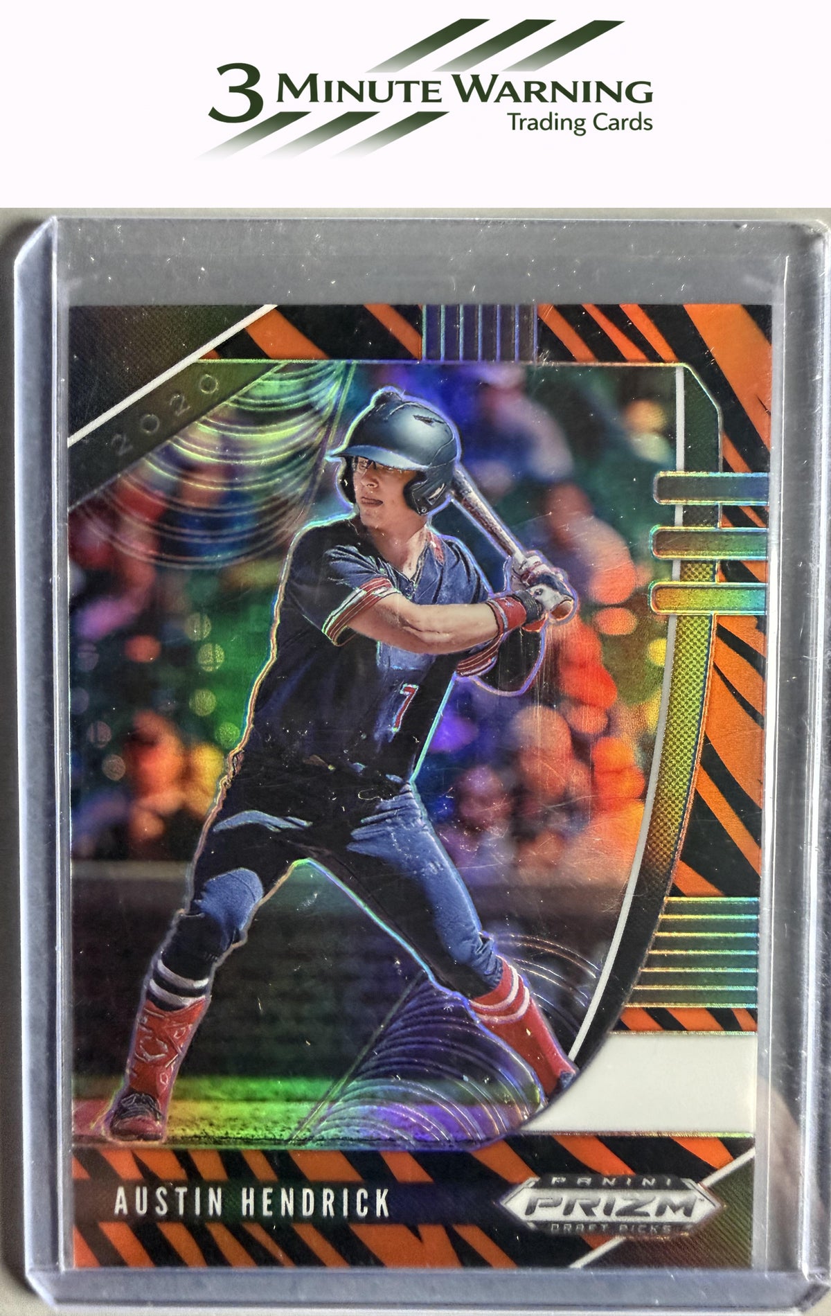 2020 Panini Prizm Draft Picks #PDP12 Austin Hendrick Tiger Stripes Prizm #/99