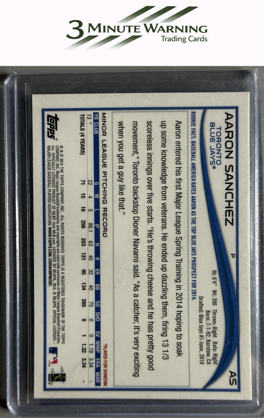 2014 Topps Chrome #AS Aaron Sanchez Rookie Autographs