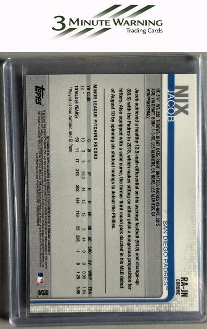 2019 Topps Chrome #RA-JN Jacob Nix Rookie Autographs