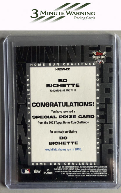 2023 Topps #HRCW-22 Bo Bichette Home Run Challenge Winners June