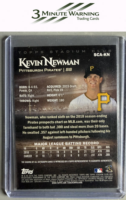 2019 Stadium Club #SCA-KN Kevin Newman Autographs