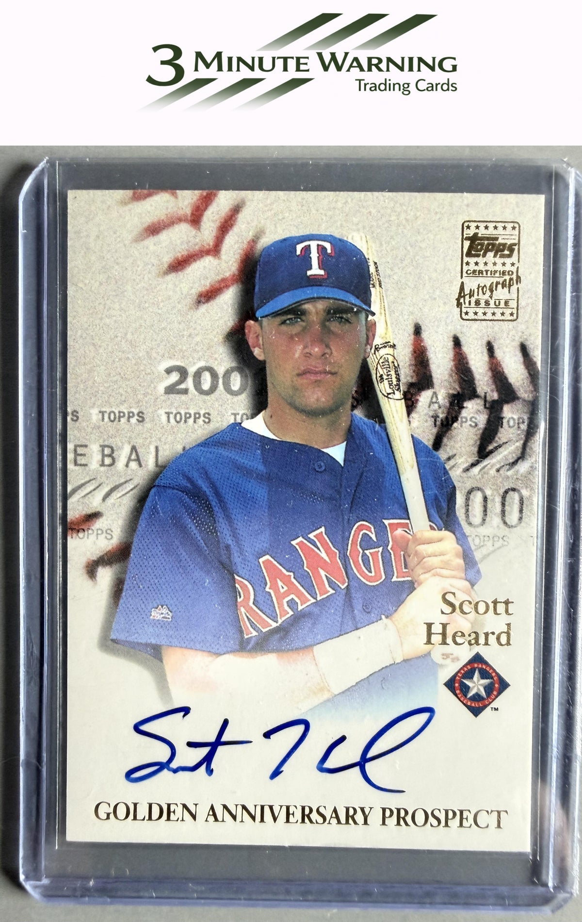 2001 Topps #GAA-SH Scott Heard Golden Anniversary Autographs