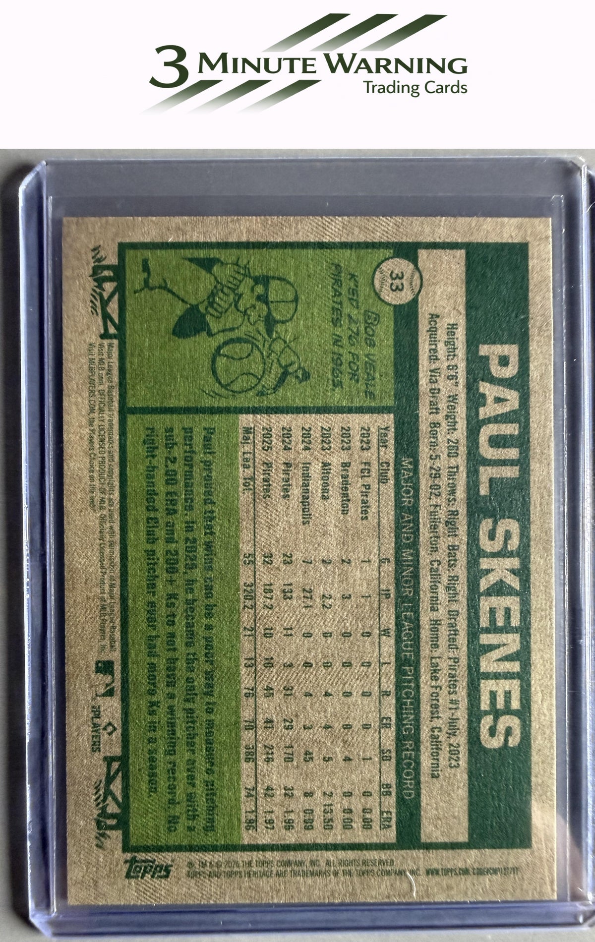 2026 Topps Heritage #33 Paul Skenes
