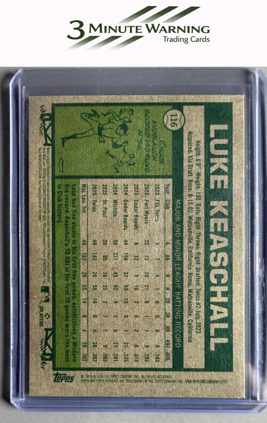 2026 Topps Heritage #116 Luke Keaschall