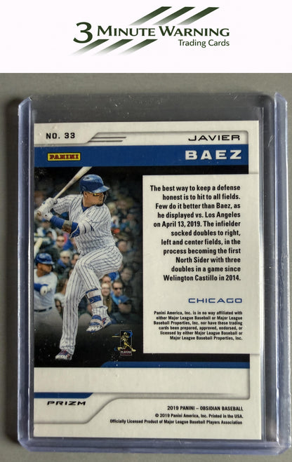 2019 Panini Chronicles #33 Javier Baez Obsidian
