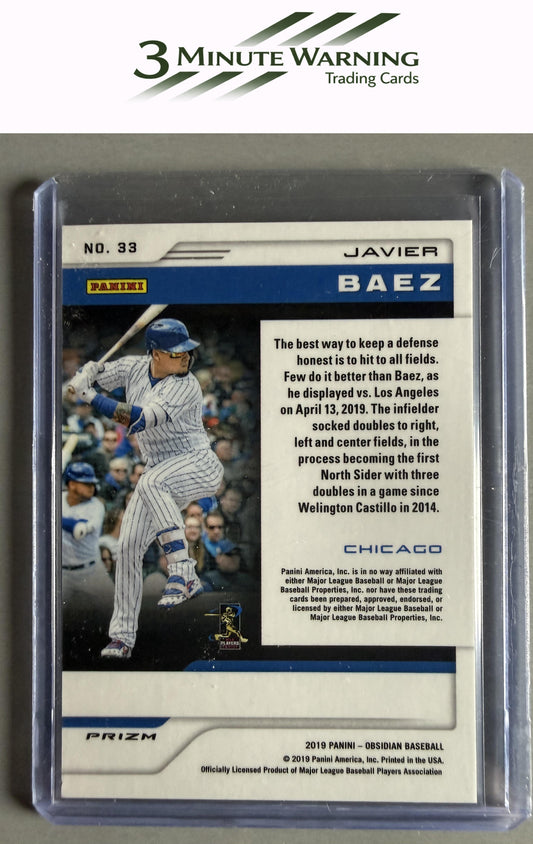 2019 Panini Chronicles #33 Javier Baez Obsidian