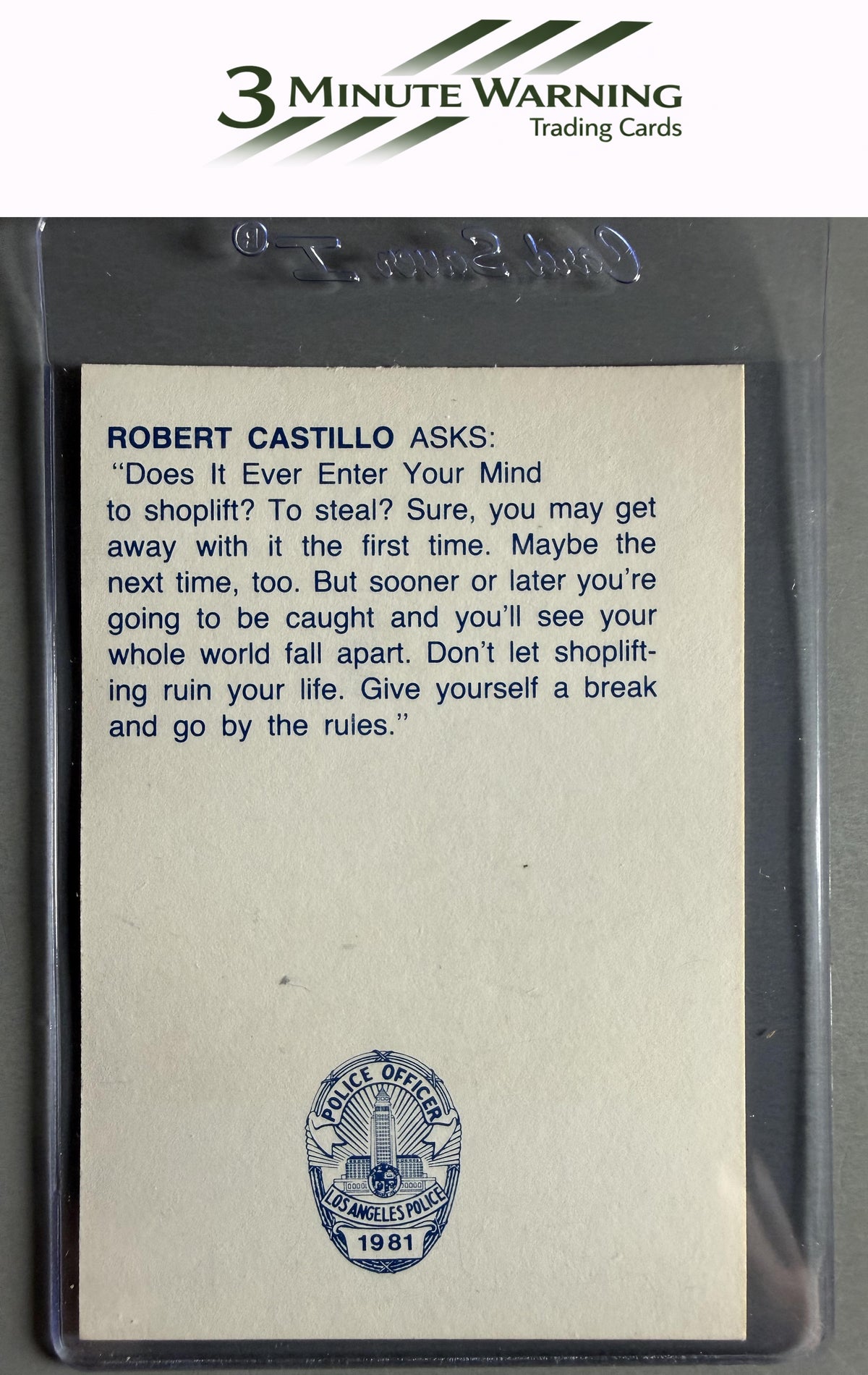 1981 Los Angeles Dodgers Police #NNO Robert Castillo