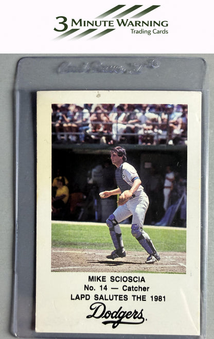 1981 Los Angeles Dodgers Police #NNO Mike Scioscia