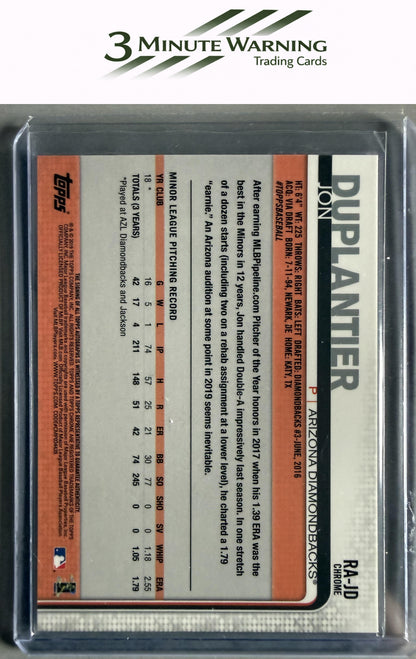 2019 Topps Chrome #RA-JD Jon Duplantier Rookie Autographs