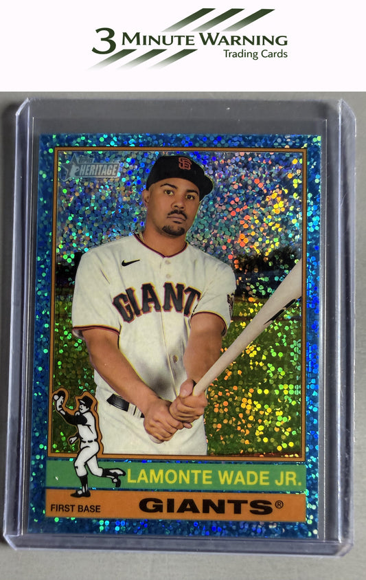 2025 Topps Heritage #493 Lamonte Wade Jr. Chrome Light Blue Sparkle Refractor
