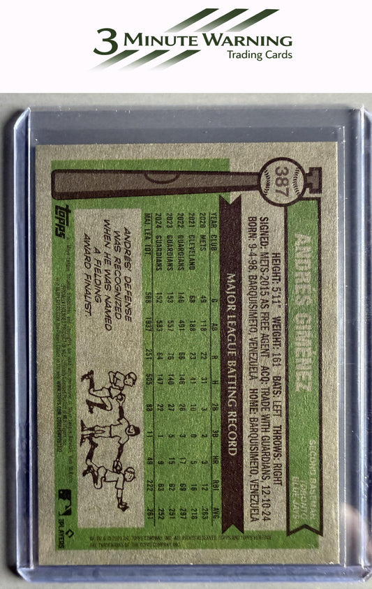 2025 Topps Heritage #387 Andrés Giménez Dark Blue Border
