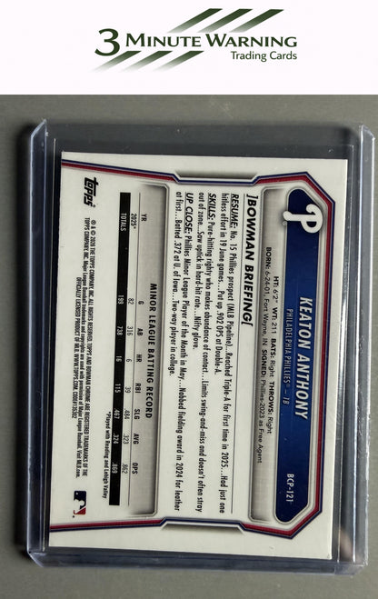 2026 Bowman #BCP-121 Keaton Anthony Chrome Prospects