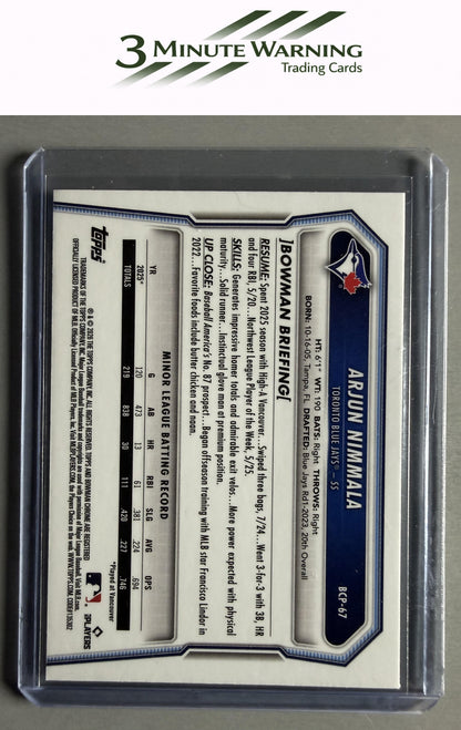 2026 Bowman #BCP-67 Arjun Nimmala Chrome Prospects