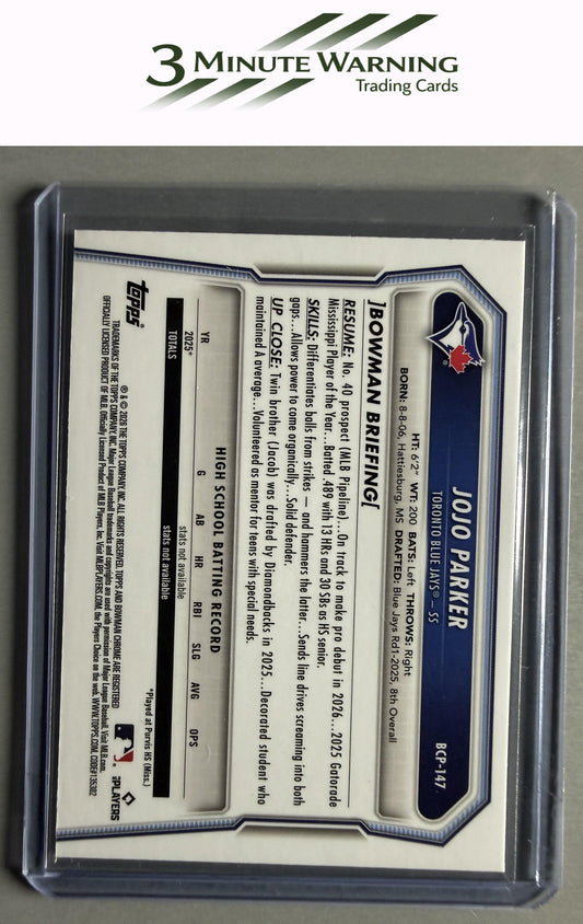 2026 Bowman #BCP-147 JoJo Parker Chrome Prospects
