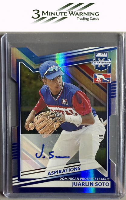 2022 Panini Elite Extra #176 Juarlin Soto Aspirations Die Cut Signatures #/98