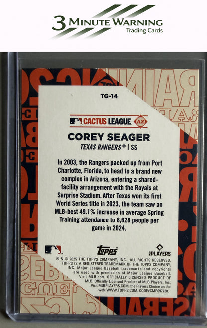 2025 Topps #TG-14 Corey Seager Training Grounds