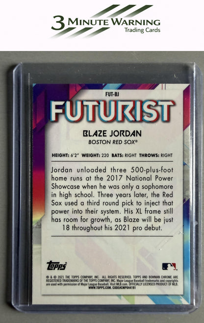 2021 Bowman #FUT-BJ Blaze Jordan Chrome Futurist