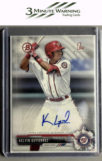 2017 Bowman #PA-KG Kelvin Gutierrez Paper Prospect Autographs