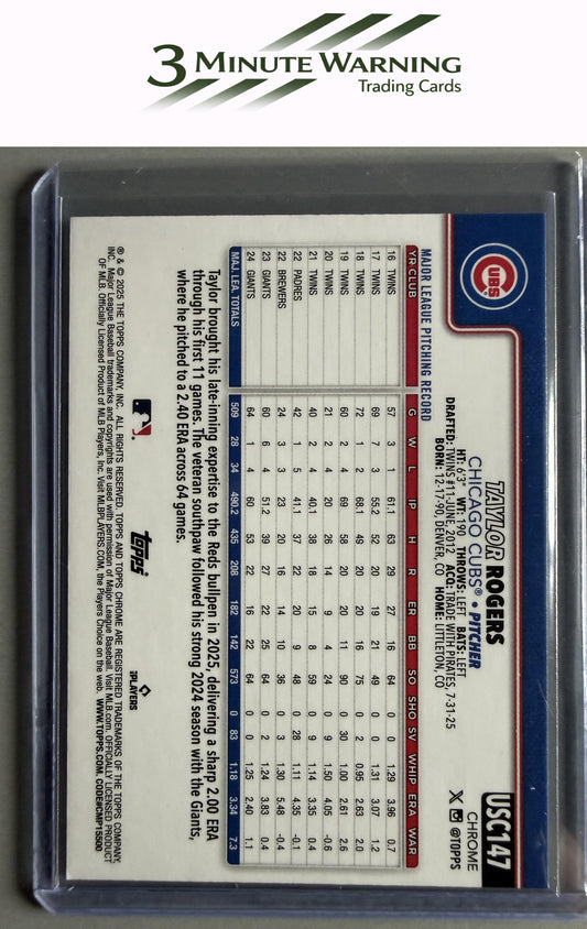 2025 Topps Chrome Update #USC147 Taylor Rogers