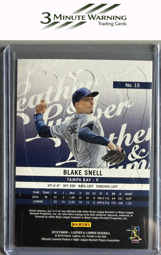 2019 Panini Leather & Lumber #15 Blake Snell Retail Embossed Gold